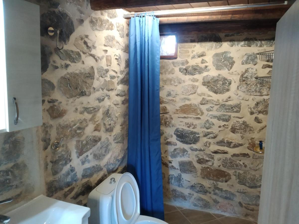 Villa panos stone tower Paliros Esterno foto