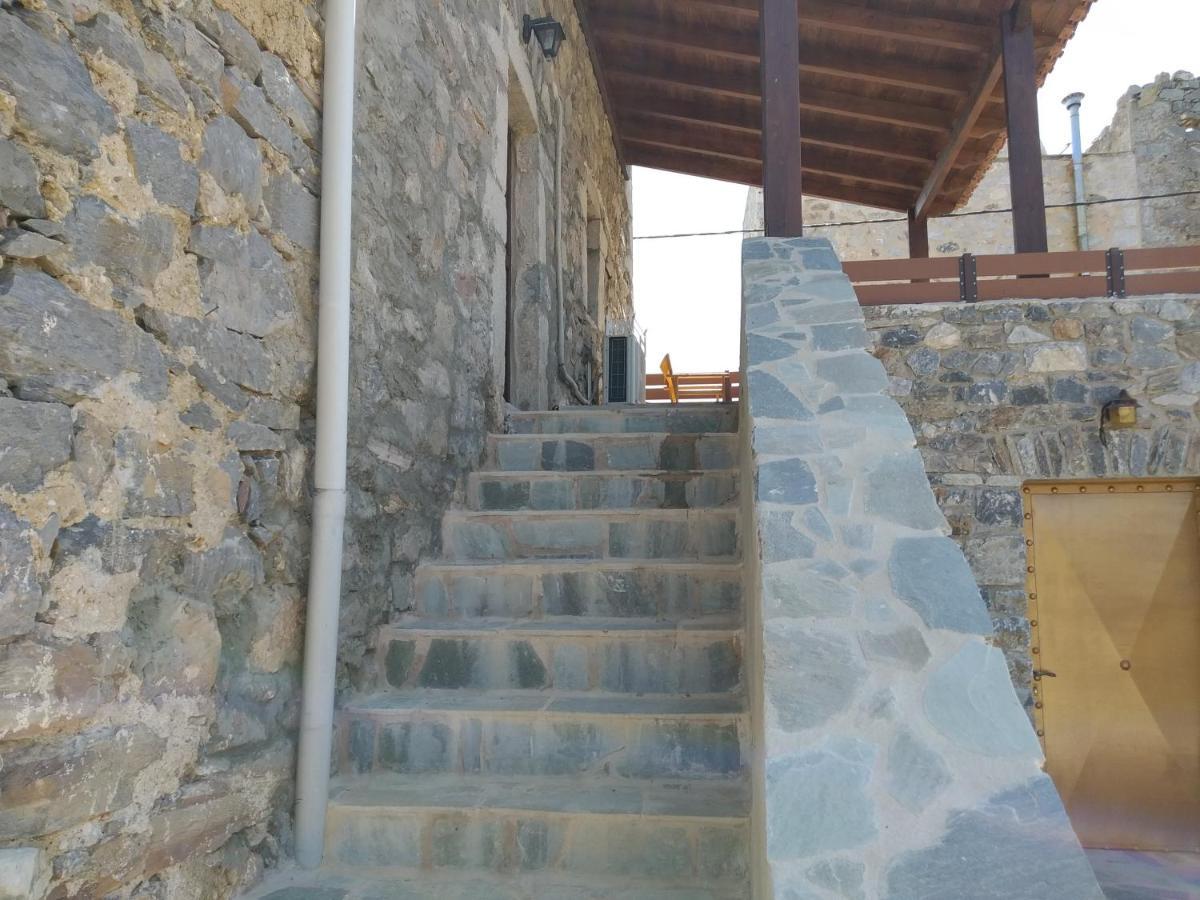 Villa panos stone tower Paliros Esterno foto